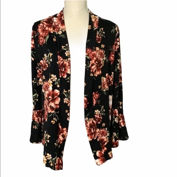Bonded Floral Cardigan - Picture 1 of 8